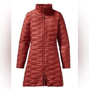 Patagonia Fiona Parka Coat Small Maroon Red Goose Down Lightweight Jacket *O10